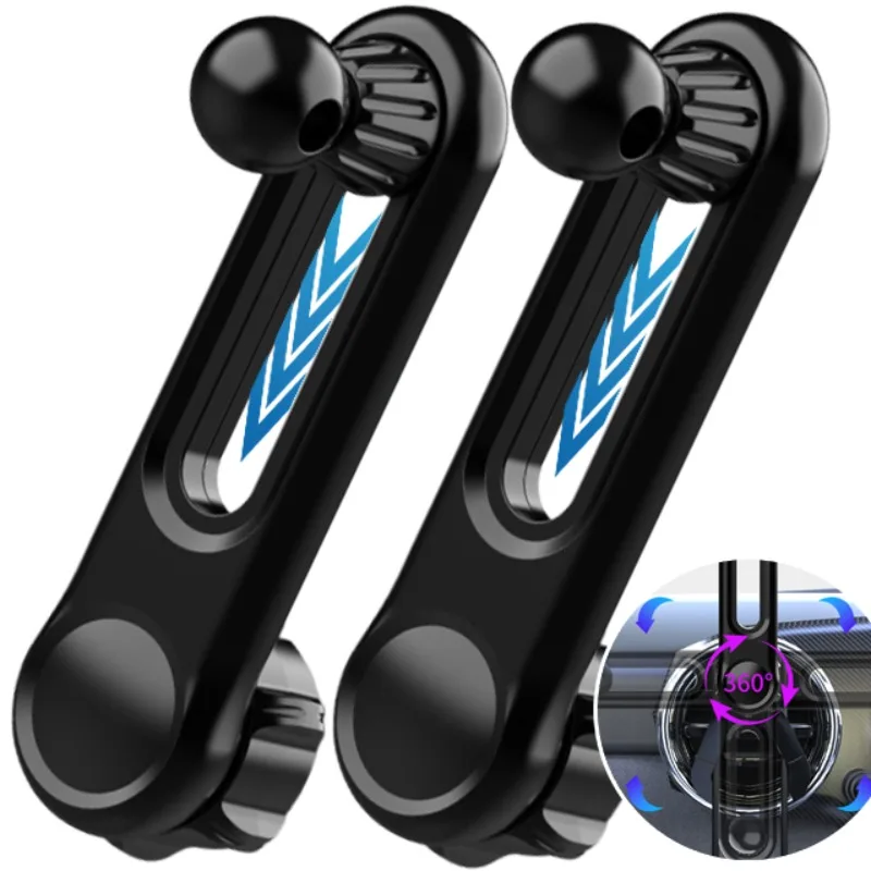 Car Phone Holder Accessories Car Air Outlet Metal Hook Clamp Upgrade 17mm Ball Head Base for Car Air Vent Clip Mount GPS Stand