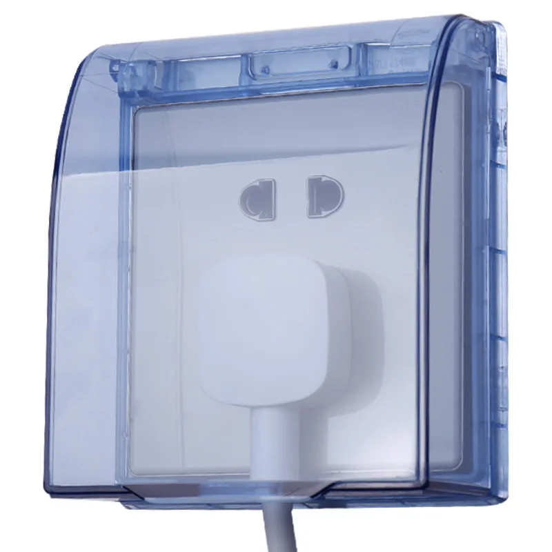 Lockable Wall-mounted Socket Waterproof Dustproof Box Outdoor 86 Type Splash-proof Switch Socket Anti-shock Protection Cover