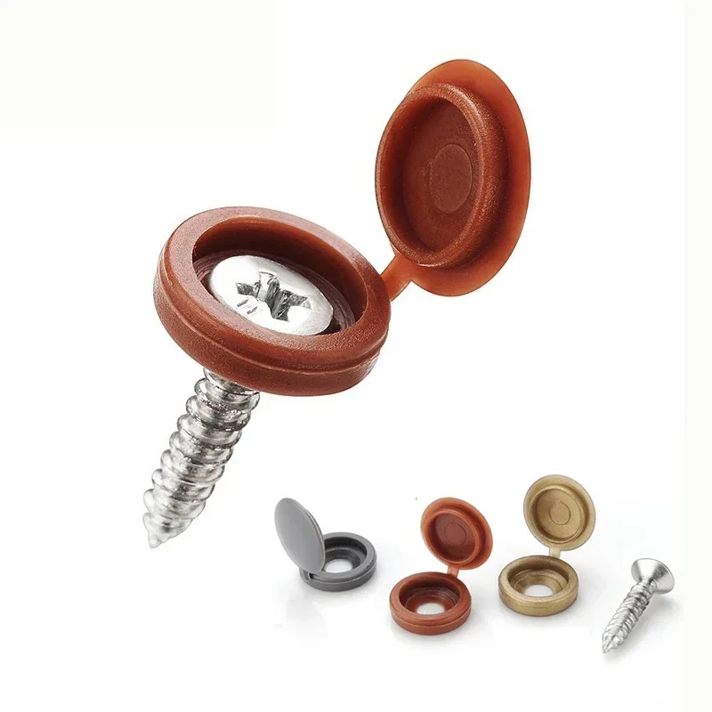 Screw caps White Black Grey Plastic One-piece Screw Cap Cover Nail Nuts Bolts Decorative Folding Ugly Covers