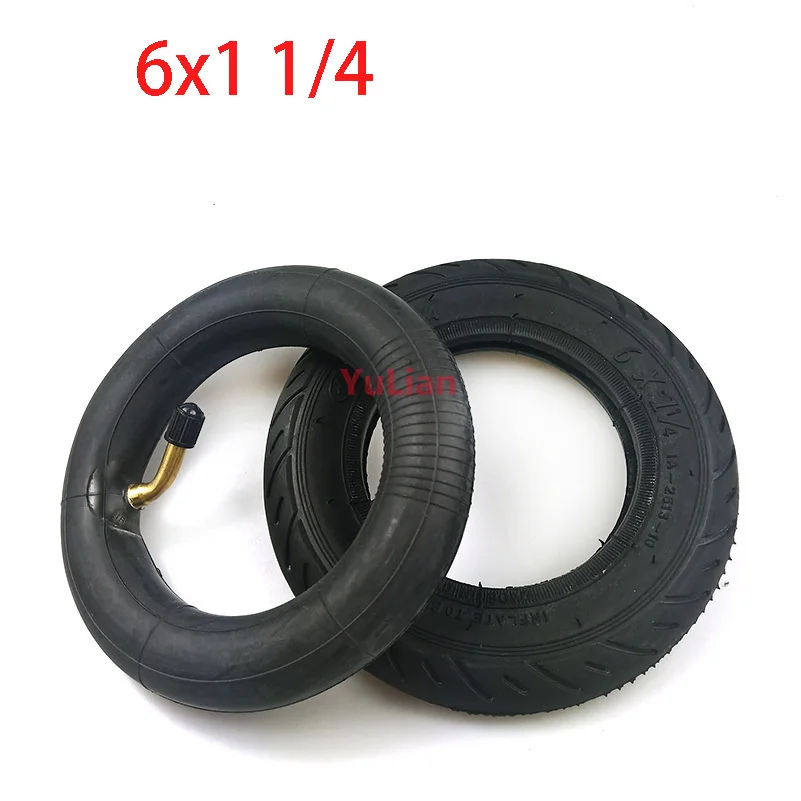 6 inches wheel tyre 6X1 1/4 Pneumatic inner outer tire suitable for folding bicycle mini surfing electric scooters scooter vacuum tire