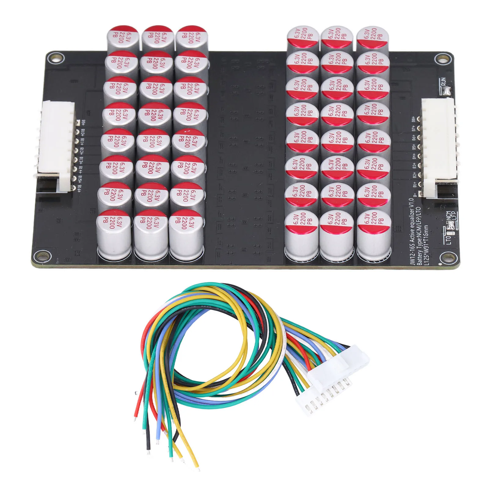 

Cell Equalizer Module High Efficiency Lithium Battery Balance Board with Cables for LTO LPO LFP Batteries