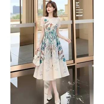 Miyake Pleated Dress for Women 2026 Original Short Sleeve New Summer Vacation Style Casual Dress High-end Pleated Spring Dress 1
