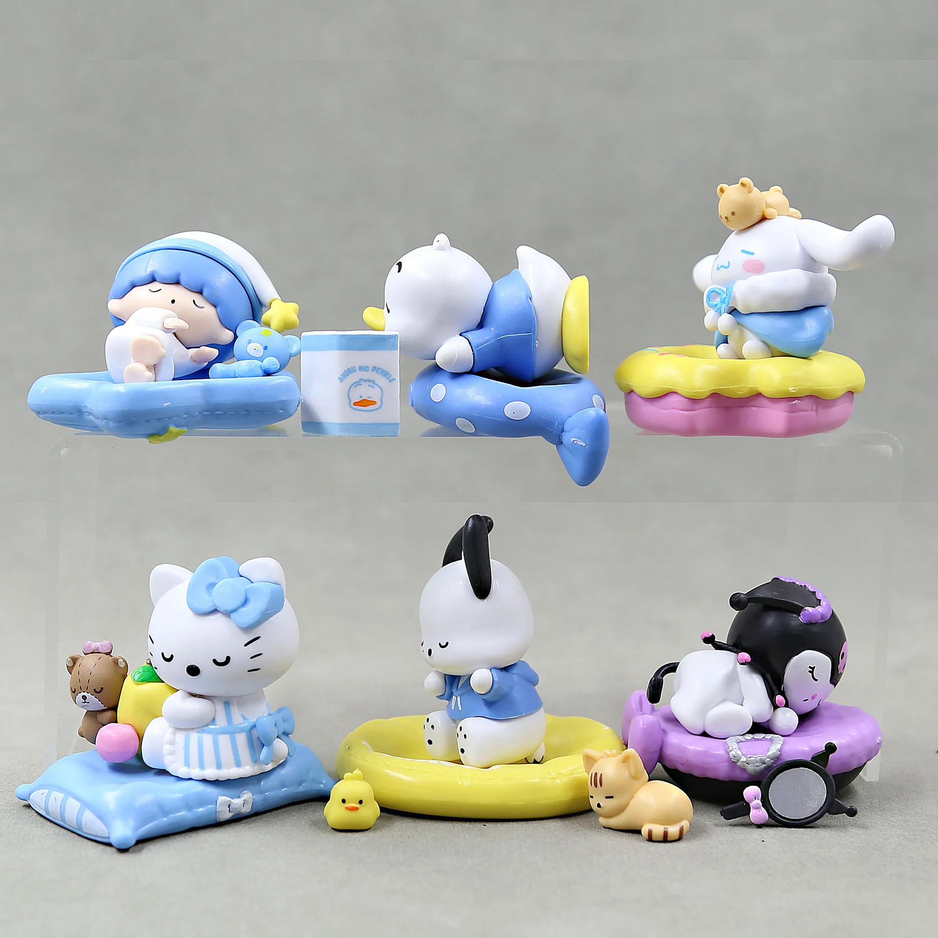 

Sanrio Аниме Фигурка Hello Kitty My Melody Kawaii Cinnamoroll Kuromi кукла экшн-десерт украшение игрушки подарки для сна