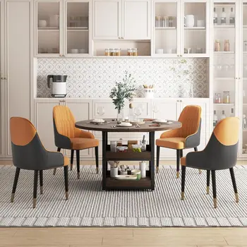 Round Dining Set with Storage 1