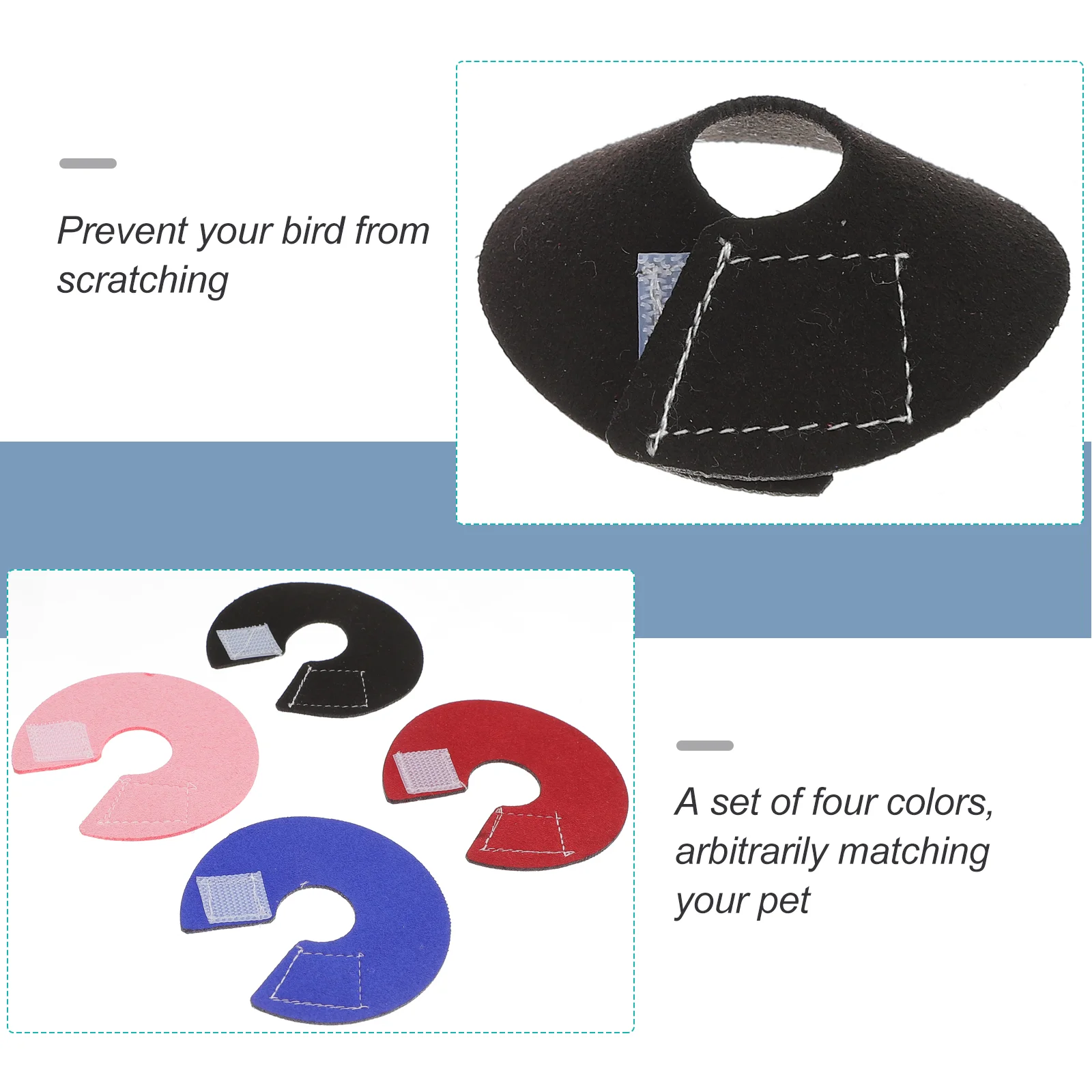 Parrot Plucking Bird Neck Collar Birds Protective Recovery Anti-scratch Baby Pet