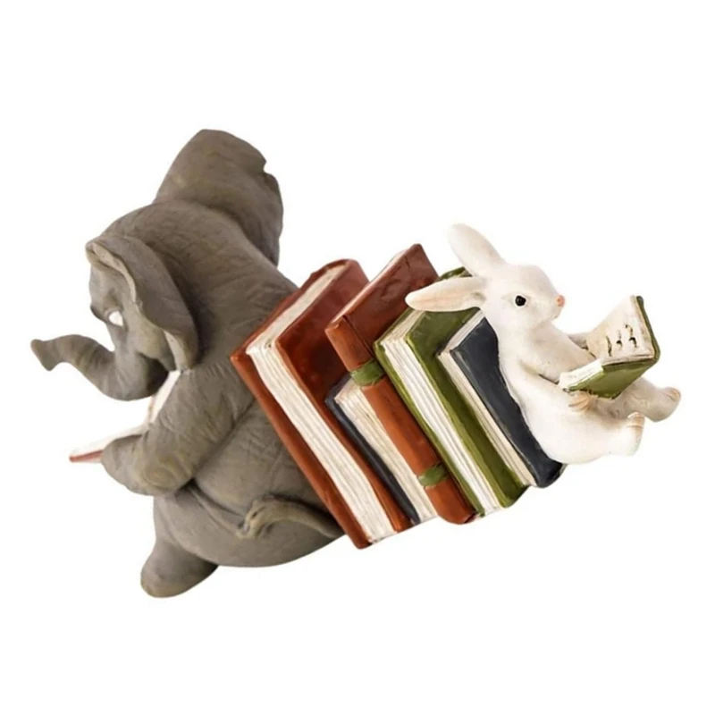 Serre-livres en Forme d'Éléphant pour la Décoration de la Maison, 1 Pièce, Artisanat, Animal, Décor de Pelouse