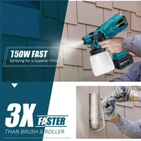 800ML Electric Spray Gun Cordless Paint Sprayer Auto Furniture Steel Coating Airbrush Compatible For Makita 18V Battery 2
