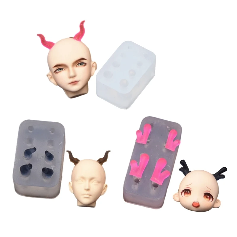 Handy Silicone Mold for Mini Animal Horns Durable DIY Devil/Cattle/Sheep Horns Silicone Mold for Artists and Crafters