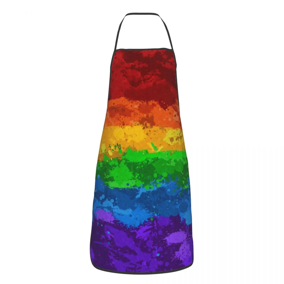 

Радужный Флаг ЛГБТ с брызгами и радужной краской, фартуки GLBT, для геев, лесбиянок, гордость, унисекс, кухонный шеф-повар, фартук, кухня для готовки, выпечки, живопись