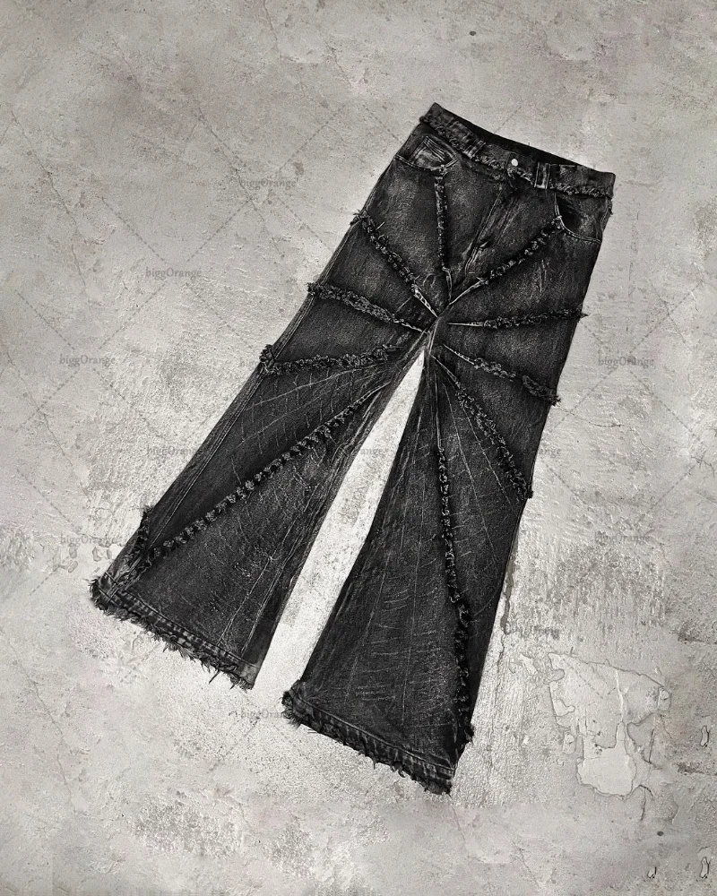 Jeans Trousers Street Retro High Waist Skinny Jeans Men Women