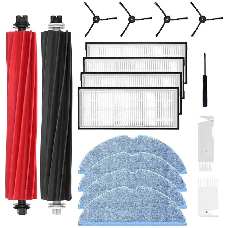 

For Roborock S8 / S8+ Vacuum Cleaner Replacement Spare Parts Includes Main Roller Side Brushes Mop Cloth HEPA Filters