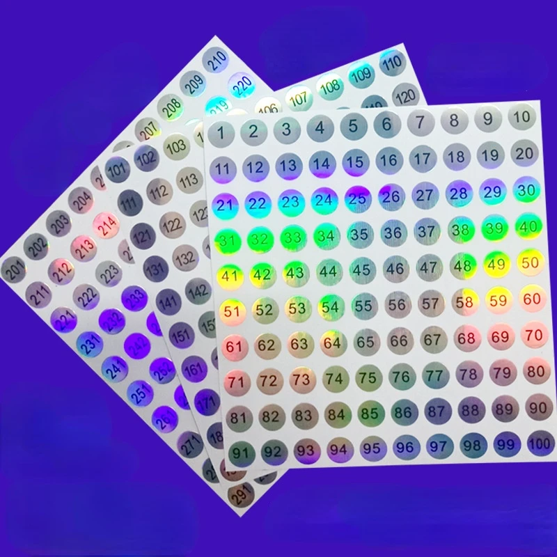 

№ 1 ~ № 300 наклейка с лазерным номером s, самоклеящаяся наклейка, водонепроницаемая прочная этикетка, классификационная бирка, товары для бизнеса