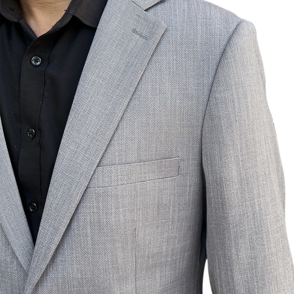 2026 Fashion Blazer For Men Men Jacket Men Tailor Made Suit Jacket Grey Textured Blazer Subtle Patterned Custom Made Gray Coat