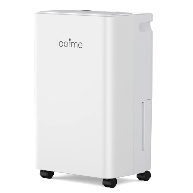 Déshumidificateur électrique LOEFME, 16 L/jour, déshumidificateur d'ambiance avec capteur d'humidité, pour 45 m3 (15 m2), économie d'énergie, tuyau de vidange de 3 m 1