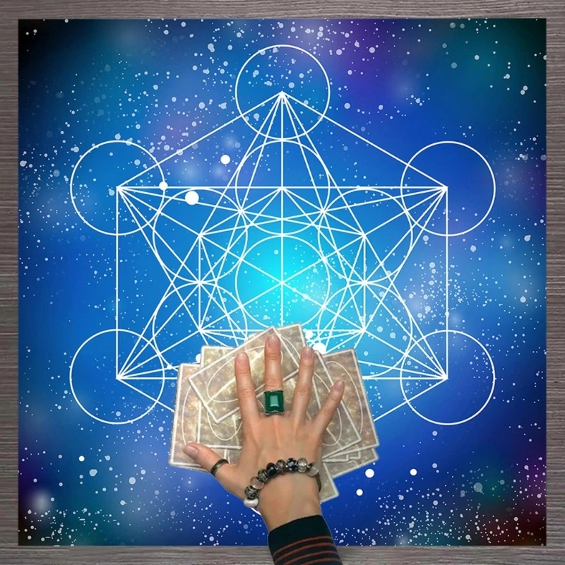 Tarot Altartuch – Astrologie Tischdecke Für Kartenlegen, Pendeln, Wahrsagen, 50x50/60x60/75x75 Cm