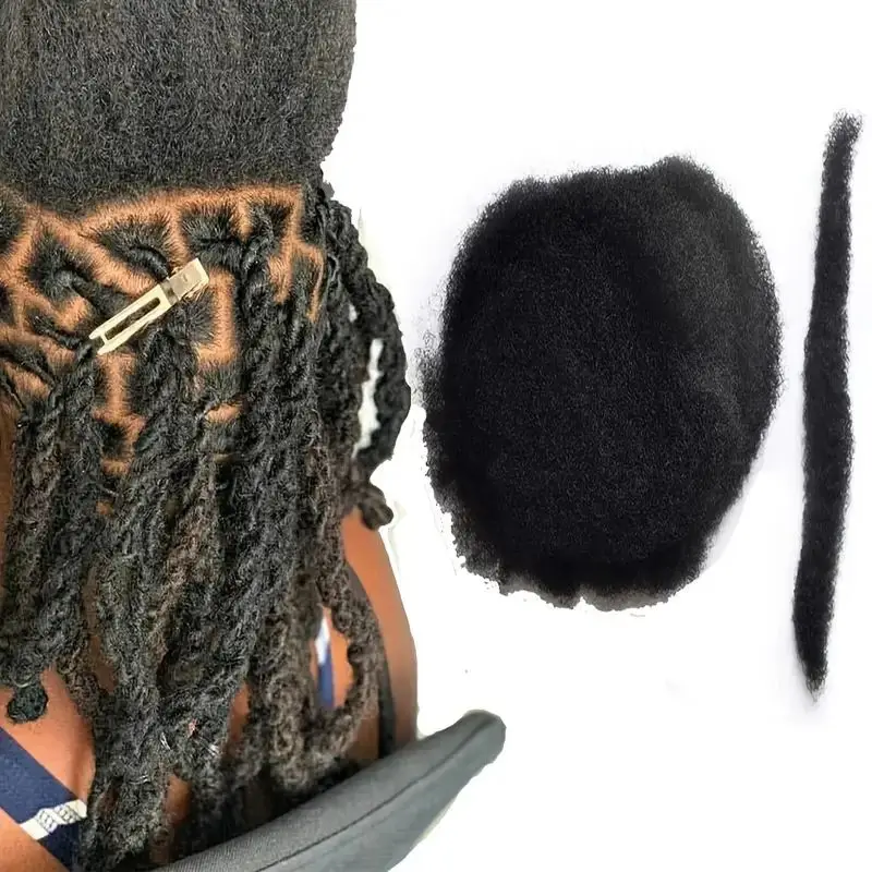 8inch 30g/pc Afro Kinky Bulk Human Hair For Dreadlock Extensions Afro Kinky Curly Hair Bulk, Repair Locs,Twist,Braiding,crochet 4