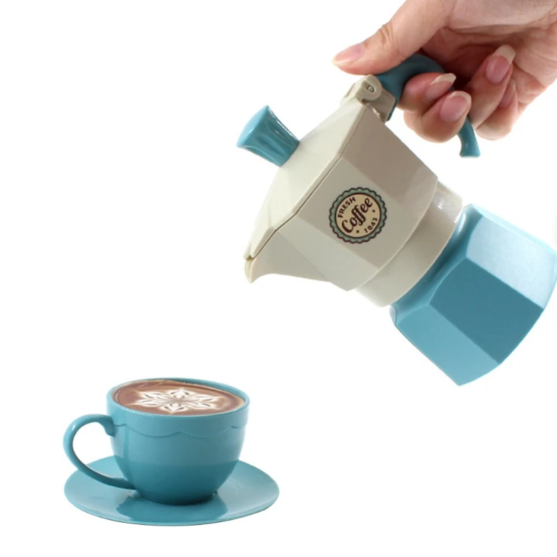 Pretend Kitchen Toys Kitchen Toys Pretend Coffee Set Toys Girls Kitchen Toy Simulation Coffee Maker Set For Role-Play Kid Hobby Collection