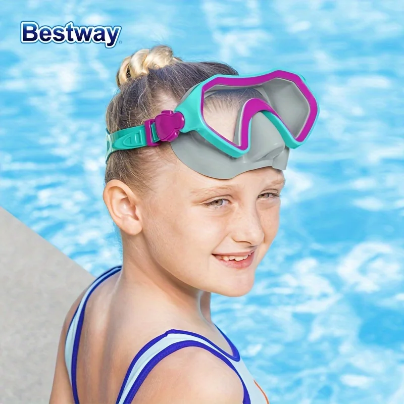 Bestway 22049 3 Colors Available, HD Panoramic Swimming Goggles, Glass Diving Goggles, Adult Swimming Goggles, Adjustable Silico 5