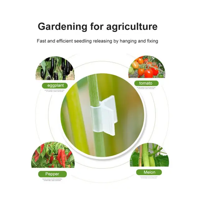 100 db Műanyag Kertészeti Oltó Klipek Mini Átlátszó Paradicsomnövény Tartó Bilincsek Szőlőmag -Növény Bilincset Összekötő - Image 4