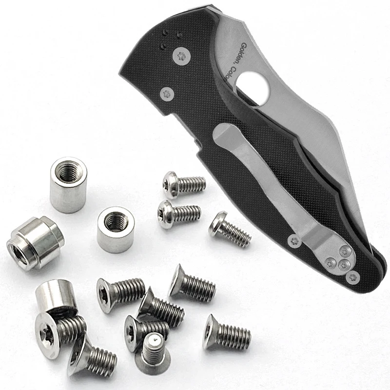 

Titanium Alloy 1 Full Set of Knife Handle Screws for Spycerco2 C85 Yojimbo 2 Knives Patch Spindle Nail DIY Making Accessories
