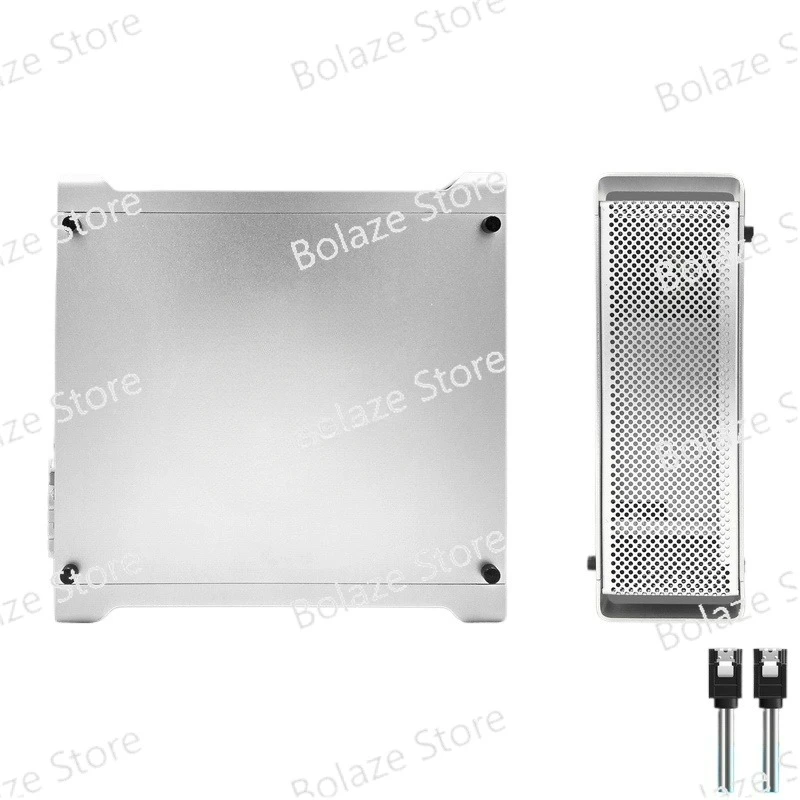 

G5 Desktop Computer Host Side Through Chassis / Aluminum Mini DIY Assembly Machine Small Chassis Power Back Line