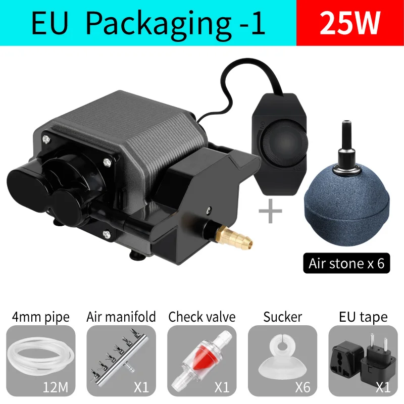 

Aquarium Accessories Silent Air Pump RISSEE 25W Low Noise Oxygenation Water Pump For Laser Engraver Machine Air Assist Pump