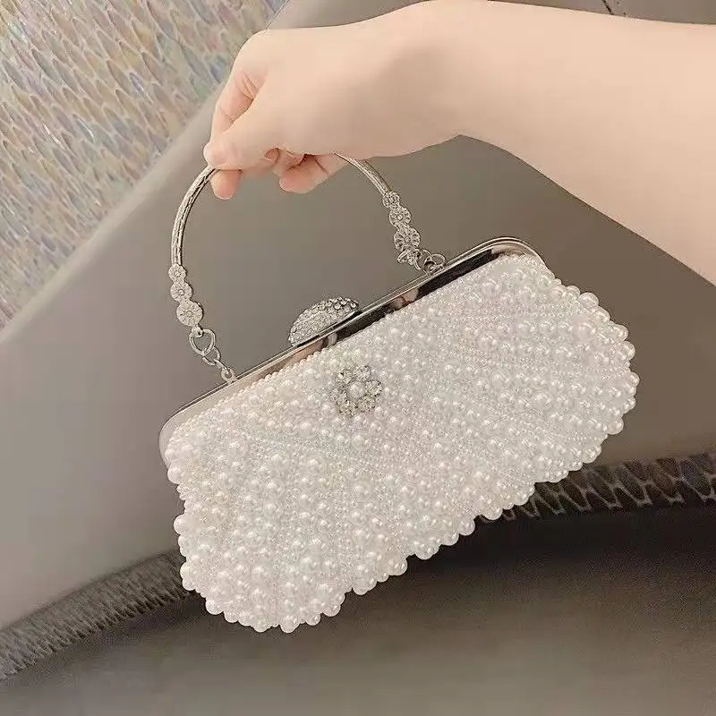 

2022 New Banquet Bag Women's Pearl Bag Celebrity Handbag Bride Crossbody Tote Bag Luxury Bag