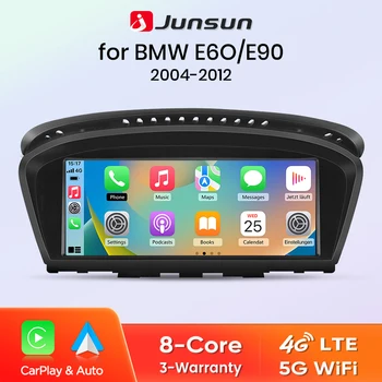 Radio Multimedia Junsun con CarPlay Inalámbrico y Android Auto para BMW Serie 3 E60 E61 E63 E64 Serie 5 E90 E91 E92 E93 2004-2012 1