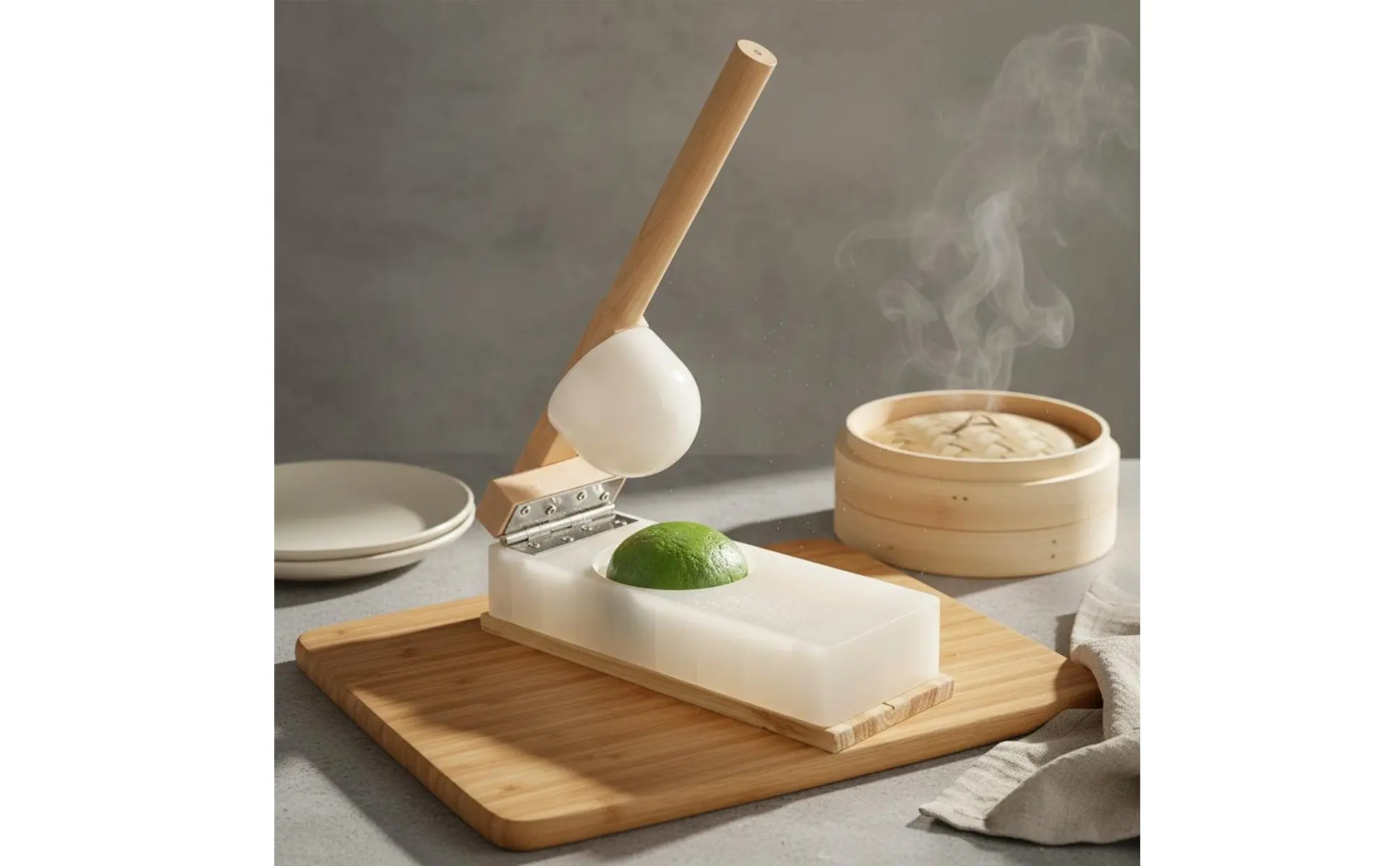 Rice Cake Press Handmade Wooden Paste Press Wooden Paste Flattener Small and Lightweight Dumpling Skin Form for Beginners Rice Cake Press Handmade Wooden Paste Press Wooden Paste Flattener Small and Lightweight Dumpling Skin Form for Beginners