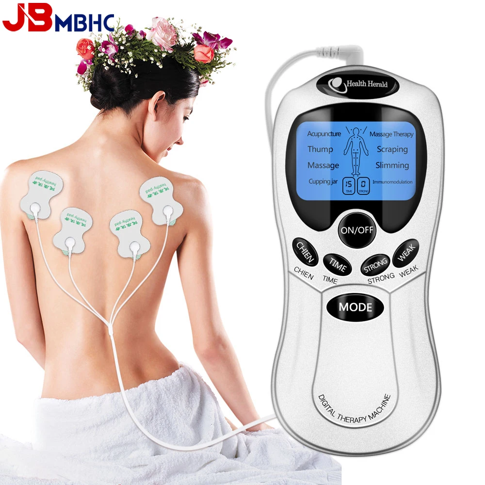 

Tens Muscle Stimulator 8-Mode Electric EMS Acupuncture Body Massage Device Digital Therapy Slimming Machine Electrostimulator