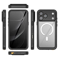 Ultimate Waterproof MagSafe Case with Wireless Charging Support - iPhone 17 (Black)