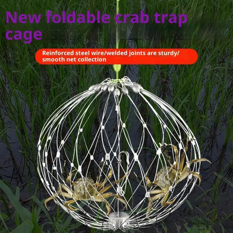 효율적인 게 및 물고기 덫; 자동 개폐 와이어 케이지; 바닷물 및 해수 낚시에 ..