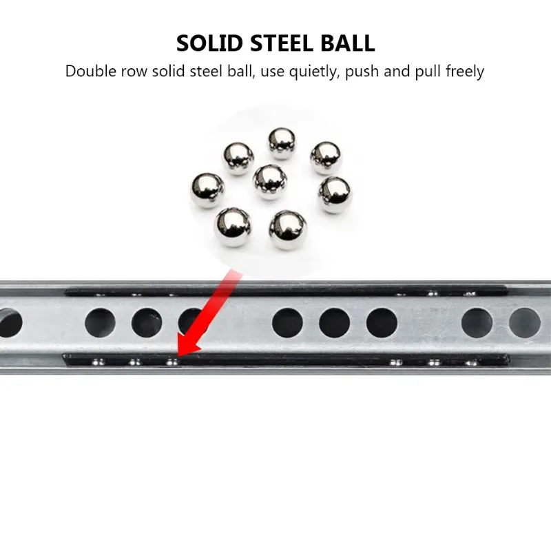 1Pair Micro Drawer Slide Ball Guide Two Sections 17mm Wide Steel Fold Drawer Steel Ball Slide Rail Furniture Hardware Fittings