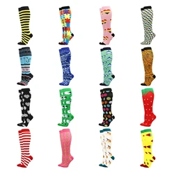 Unisex Fun Compression Socks Sports Warm Long  Boots Stockings Women Men Breathable Knee Socks Fit For Edema Varicose Veins