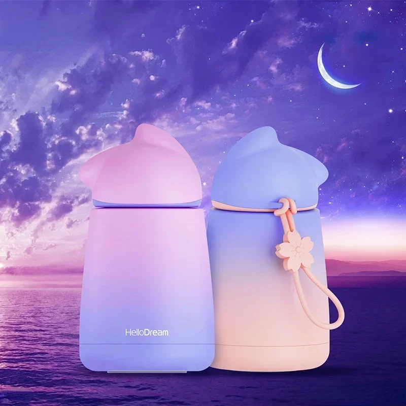 CuteCatWaterBottleGirlWomanLoversHotStainlessSteelWater