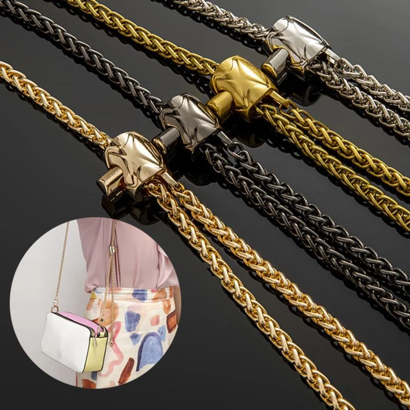 2pcs120cm Bags Chains Gold Belt Hardware Handbag Accessory Metal Alloy Bag Chain Strap for Women Bag Belt Straps Bag Accessories