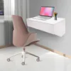 Floating Desk with Pull Out Drawer, Wall Mounted Laptop Computer Write Study Table Multifunctional Workstation Office Organizer 4