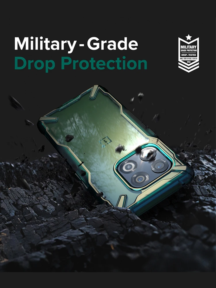 Ringke Fusion X for Oneplus 10 Pro Case Dual Layer PC Clear Back and Soft TPU Frame Hybrid Heavy Duty Drop Protection Cover