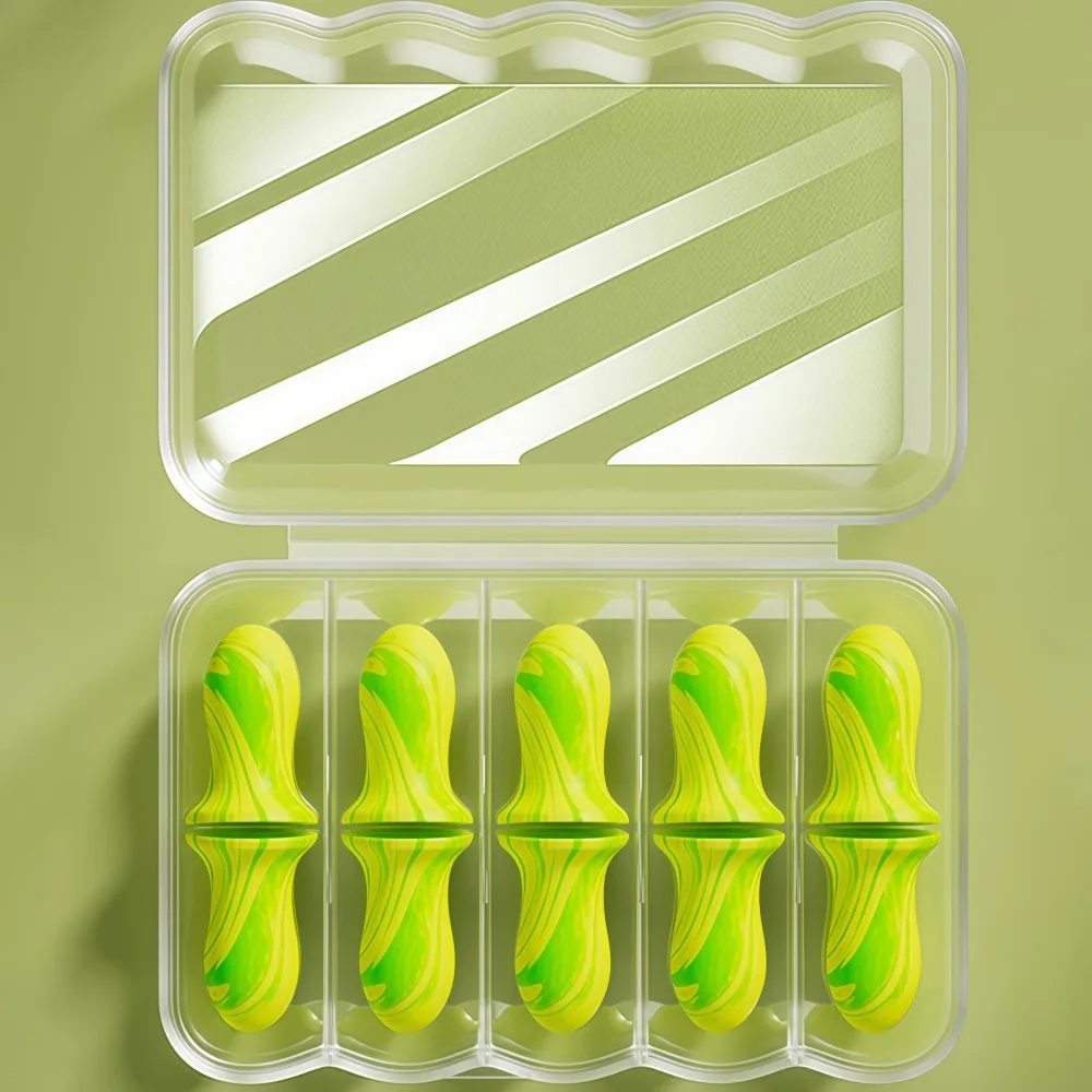 10-Pack Reusable Soft Foam Anti-Noise Earplugs for Comfortable Sleep