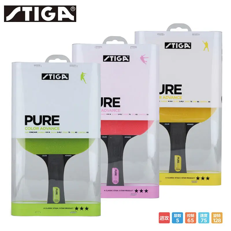 STIGA-Color Series Samsung Table Tennis Racket, Beginner, Stika Product Racquet, Beginner