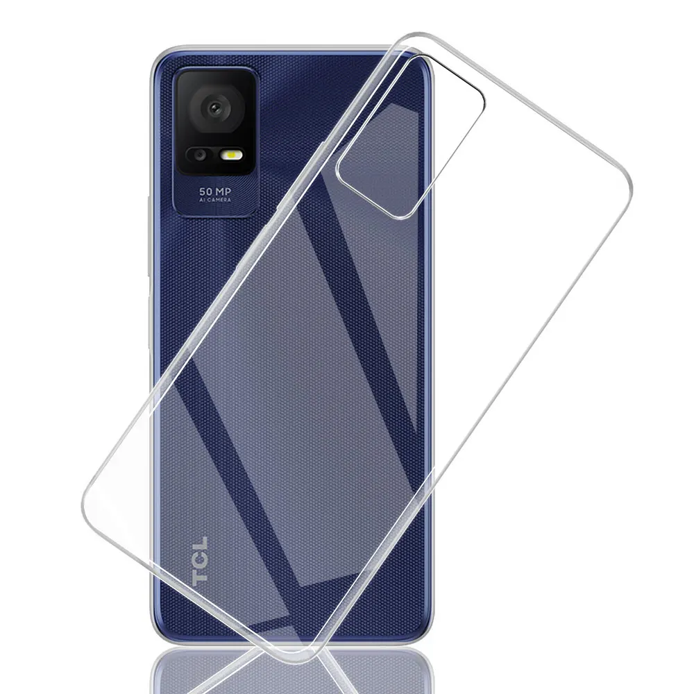 Per Tcl 408 Clear Case Cover Morbida In Silicone Per Tcl 406 Custodia Per Telefono Per Tcl 405 6.7 "Clear Ultra Thin Bumper Coque