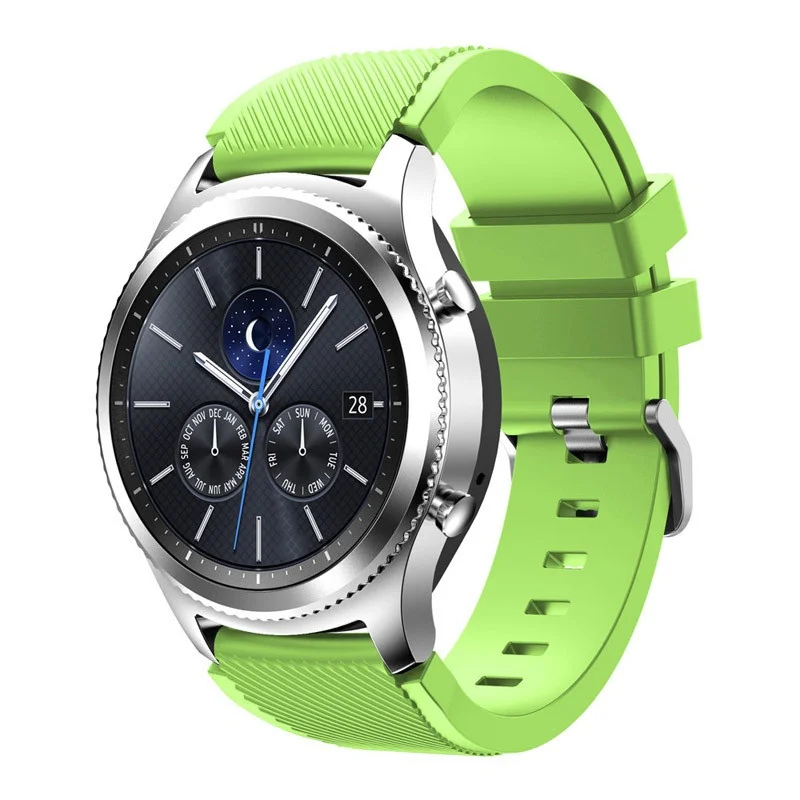Silicone Sports Band Strap - Versatile 22mm/20mm Fitness Bracelet