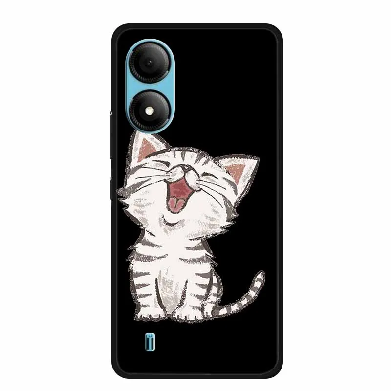 Cute Cartoon Cat Black Silicone Soft Phone Case - Stylish Protective Back Cover