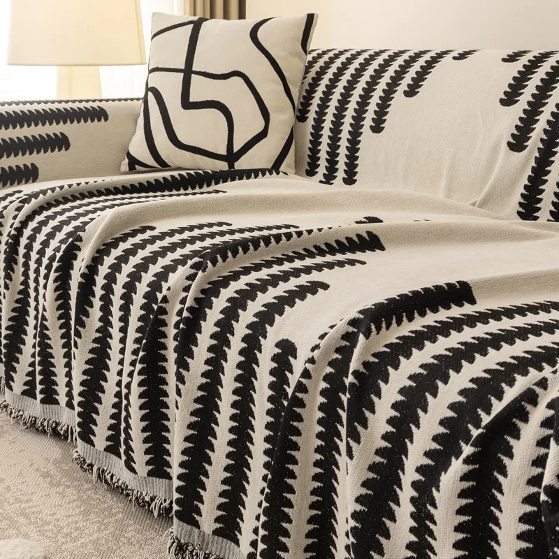 Chenille Line Sofa Towel Modern Non-slip Simple Sofa Cover Cloth One Piece Full Cover Sofa Cushion Sofa Covers for Living Room 2