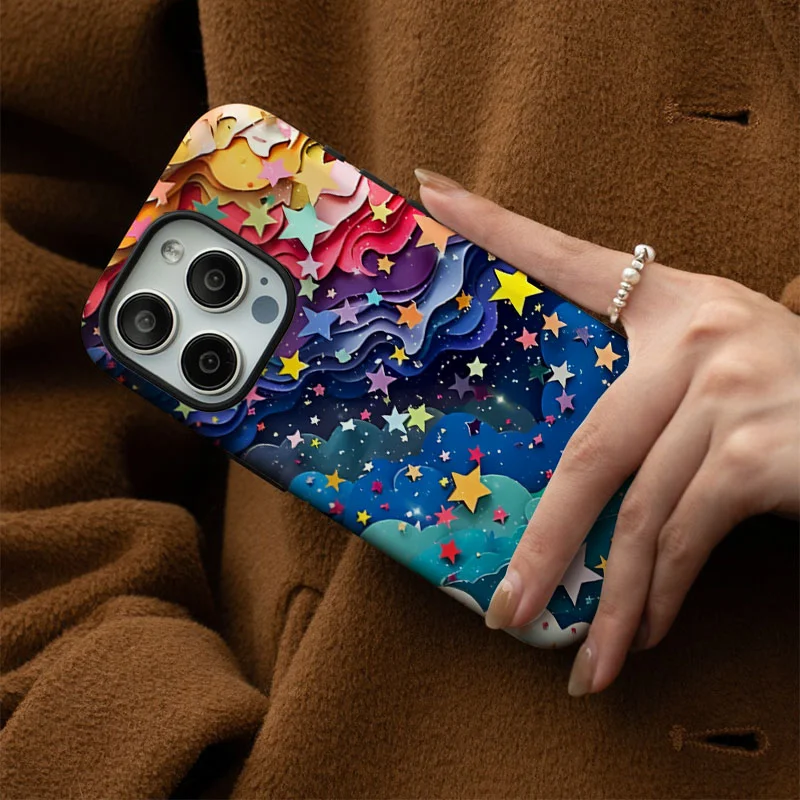 Versatile Starry Sky Cover 2-in-1 Phone Case