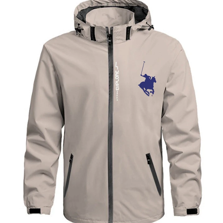 Giacca da corsa per esterni 3 in 1 con cappuccio, motivo stampato, staccabile, antivento, impermeabile, giacche da uomo e da donna_voghion.com