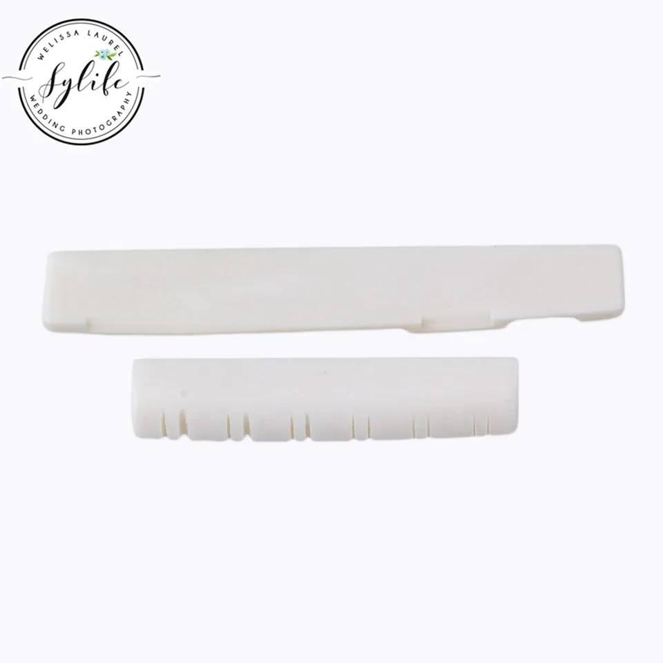 Set Osso Naturale Per Chitarra Acustica: Dado E Sella + 6 Pioli Ponte - Ricambio Di Qualità