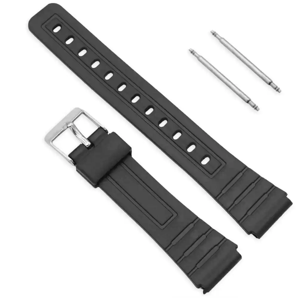 Watch Band Replacement Strap Compatible with Casio F91W F91W Black