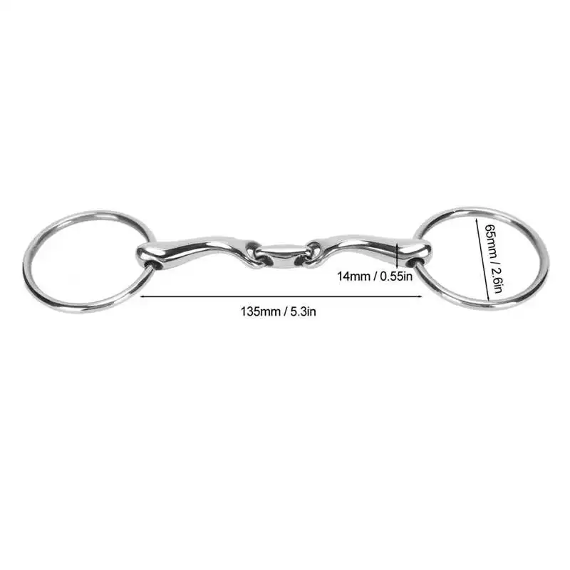 Pet Toys O Ring Horse Bits Flexible Linking Polished Stainless Steel Horse Mouth Bit for Horse Racing Training Pet Product 4