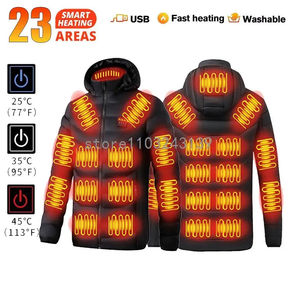 thumbnail image 1 of Chaqueta calefactable para otoño e invierno, chaleco cálido para hombre y mujer, chaleco calefactable, chaqueta calefactora eléctrica con USB, para caza, senderismo, acampada, 1 of 5